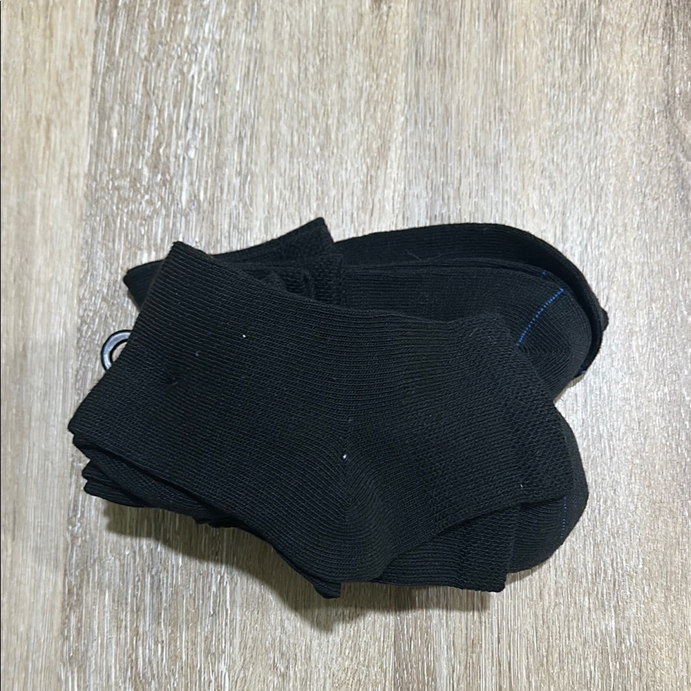 Black Men's Socks pack or 6 medium 2.5 inch